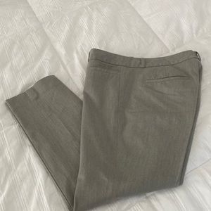 Cropped gray dress pants